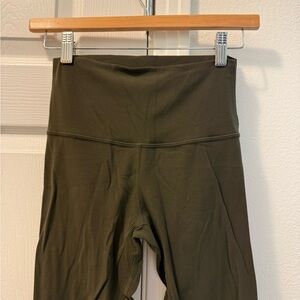 Lululemon Athletica Dark Green High-Waisted Leggings